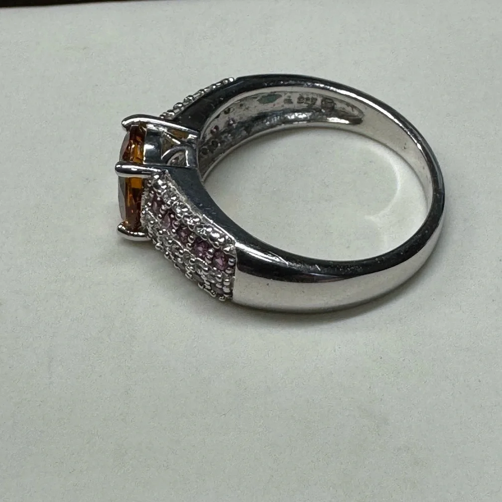 925 Spessartine & Rubellite Ring